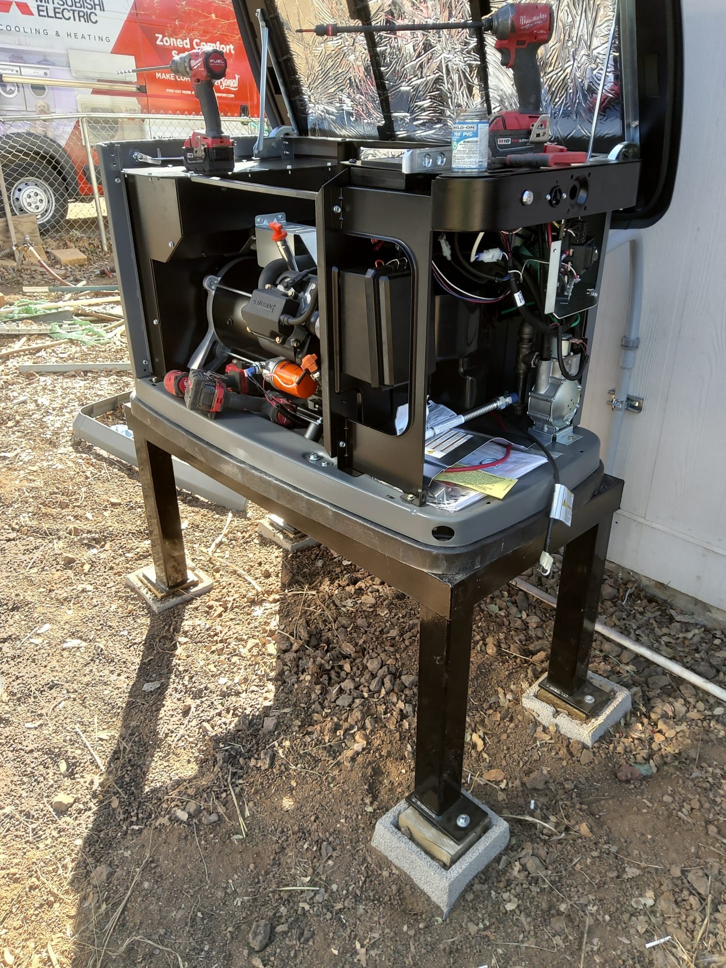 Generator on a stand
