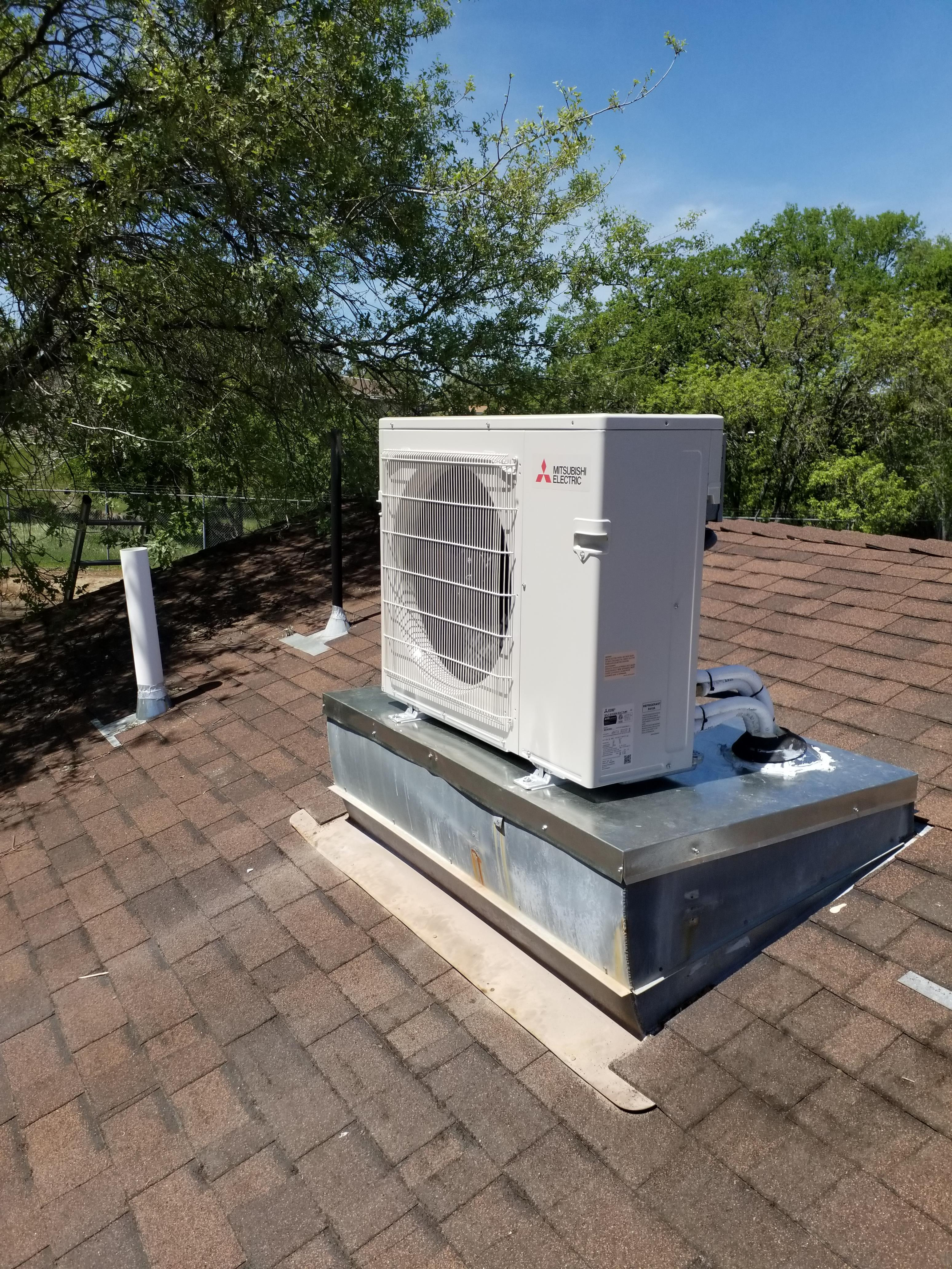 Ductless Mini Split - Roof Mounted Outdoor Unit