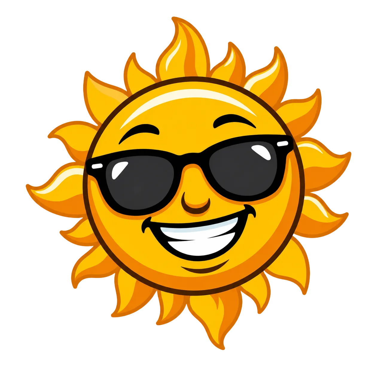 Jonas Energy Solutions sunglasses-wearing sun mascot